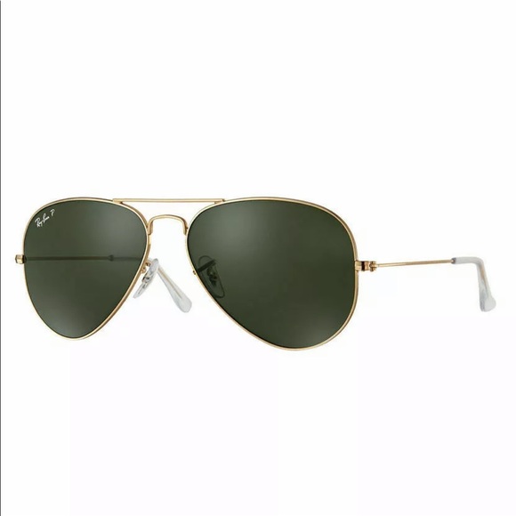 New Rayban Aviator Polarized 3025 Gold/Green 58-14 - Picture 2 of 6